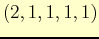 $ (2,1,1,1,1)$