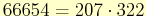 $ 66654=207\cdot 322$