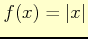 $ f(x)= \vert x\vert$