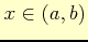 $ x\in(a,b)$