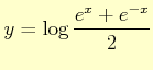 $ y= \log \dfrac{e^{x}+e^{-x}}{2}$